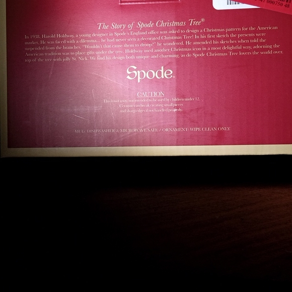 Set Christmas Spode Tree Mug & Puppy in Boot Ornament NIB - Picture 5 of 7